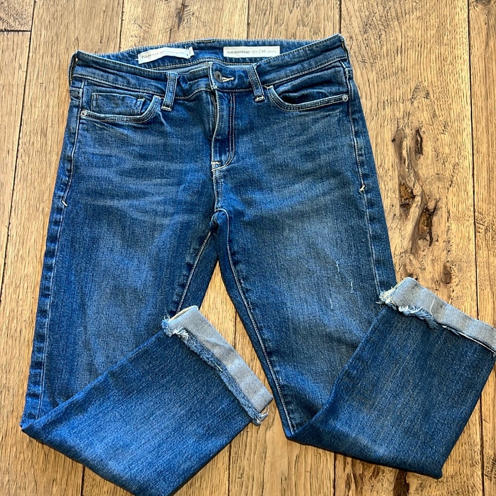 Pilcro and the Letterpress Jeans - Slim Distressed Boyfriend
